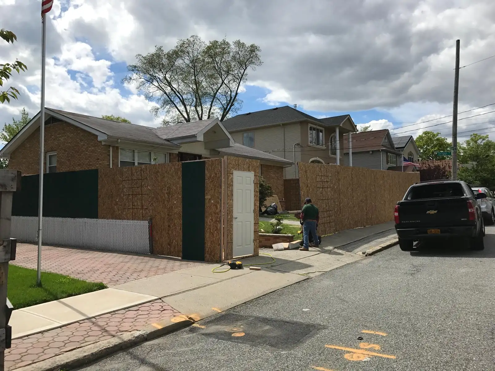 Addition progress from street — Great Kills, Staten Island
