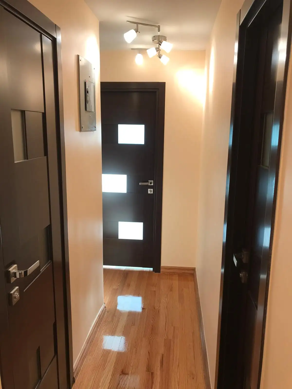 Apartment hallway with new doors and flooring — Brighton Beach, Brooklyn