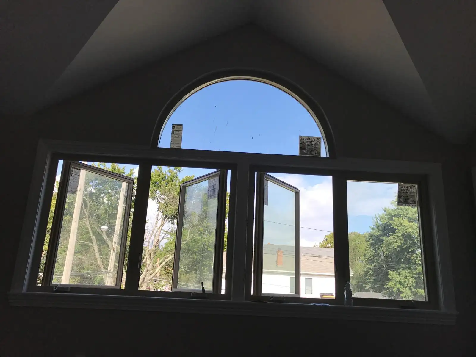 Arched window in new second floor — Great Kills, Staten Island