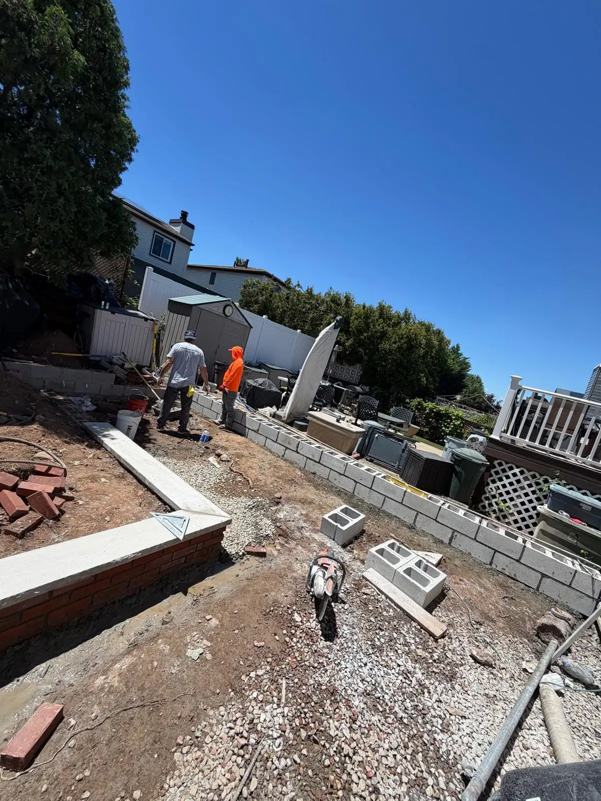 Backyard concrete demolition — Emerson Hill, Staten Island