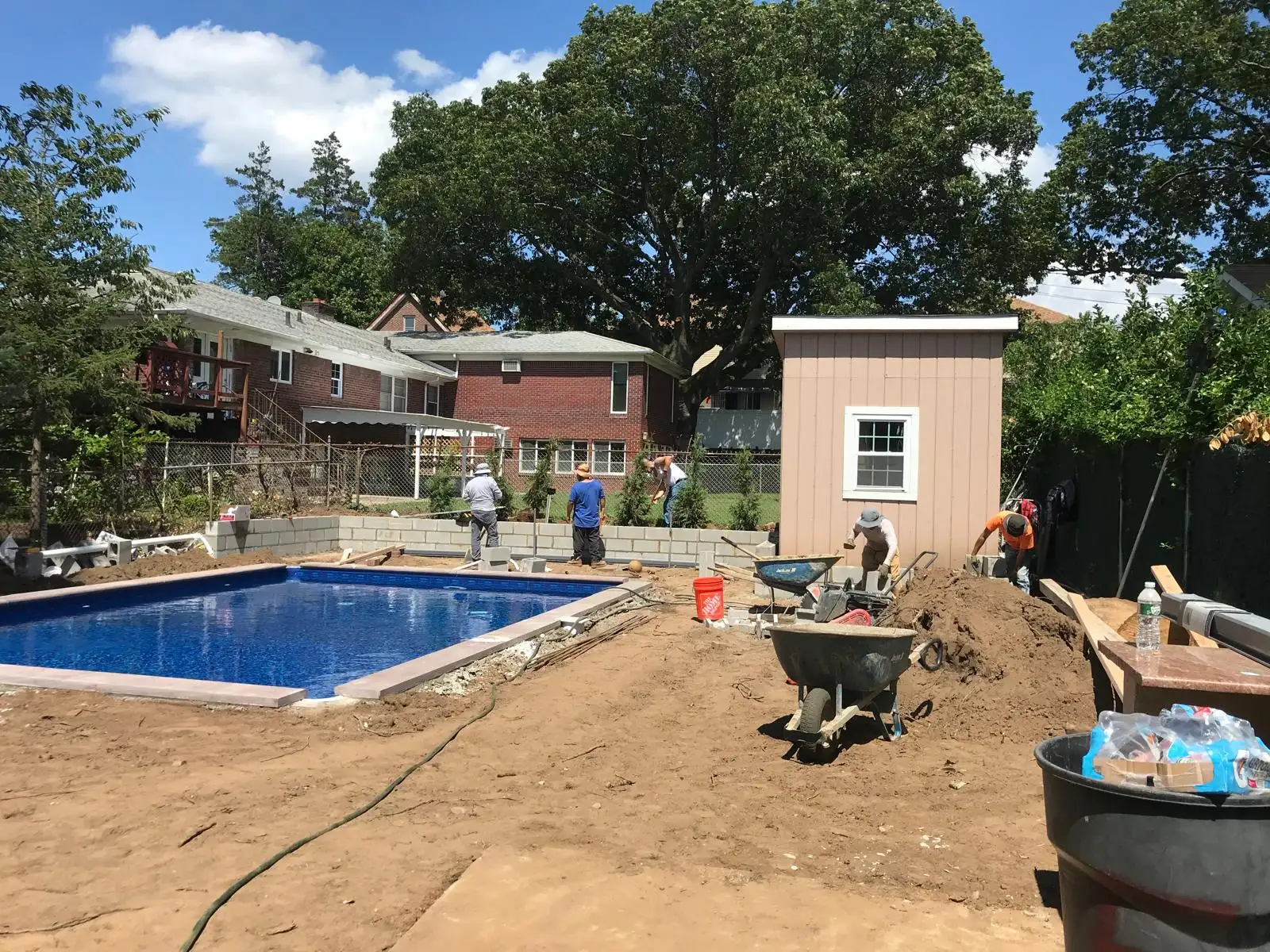 Backyard pool progress — Arrochar, Staten Island