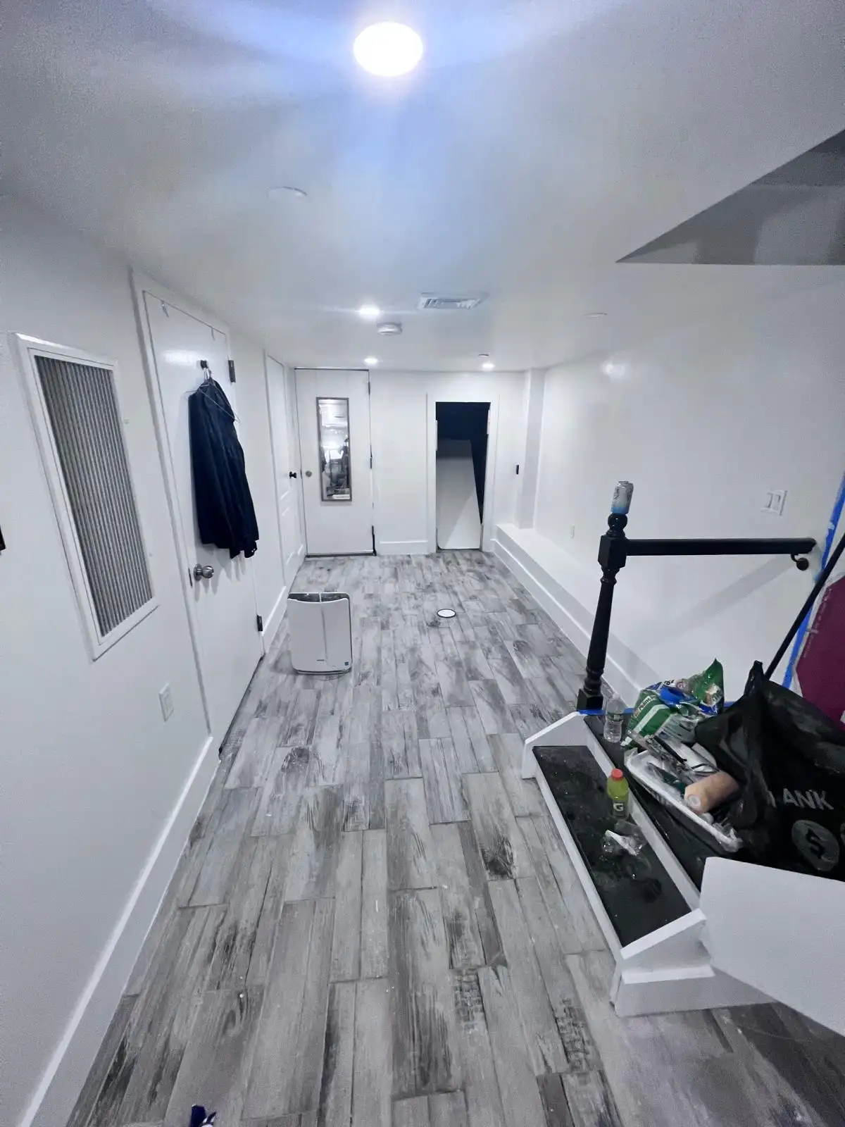 Basement hallway painted — Bedford-Stuyvesant, Brooklyn