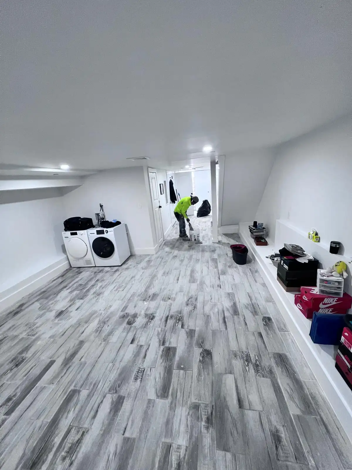Basement repairs with laundry area — Bedford-Stuyvesant, Brooklyn