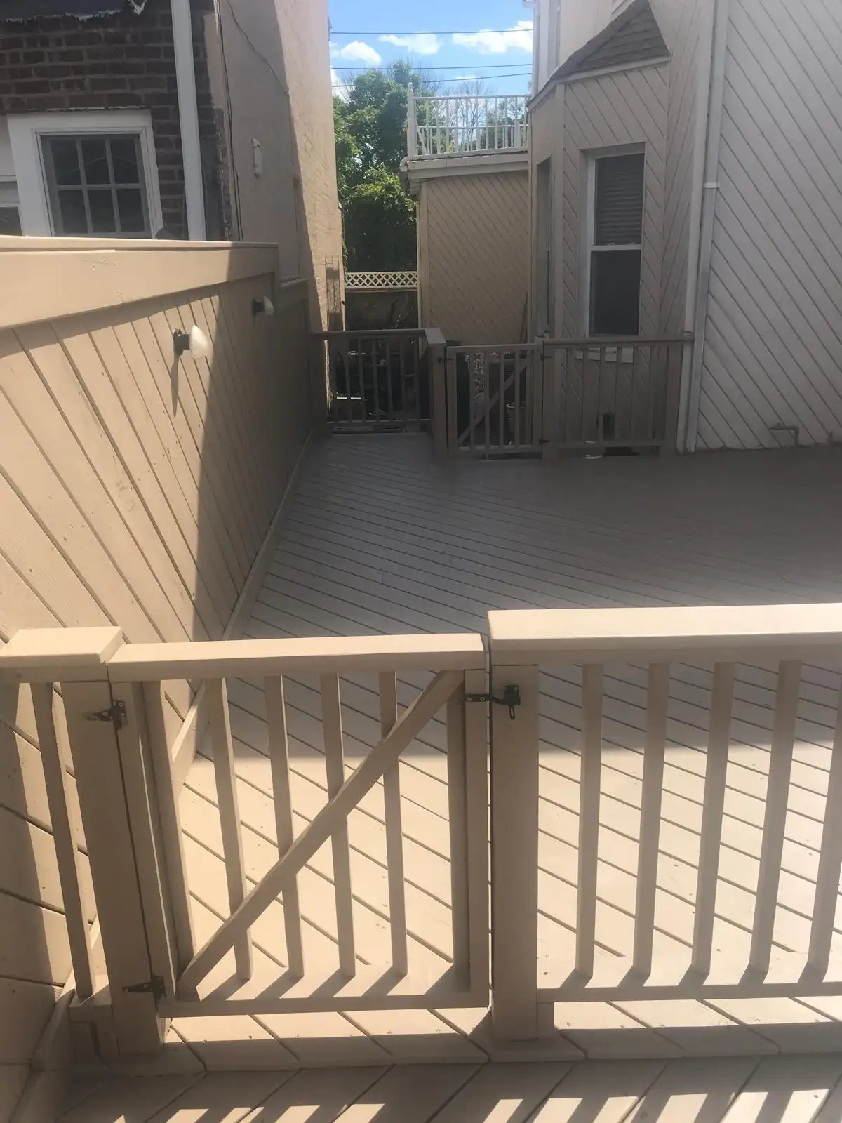 Deck gate and stairs painted — Dyker Heights, Brooklyn