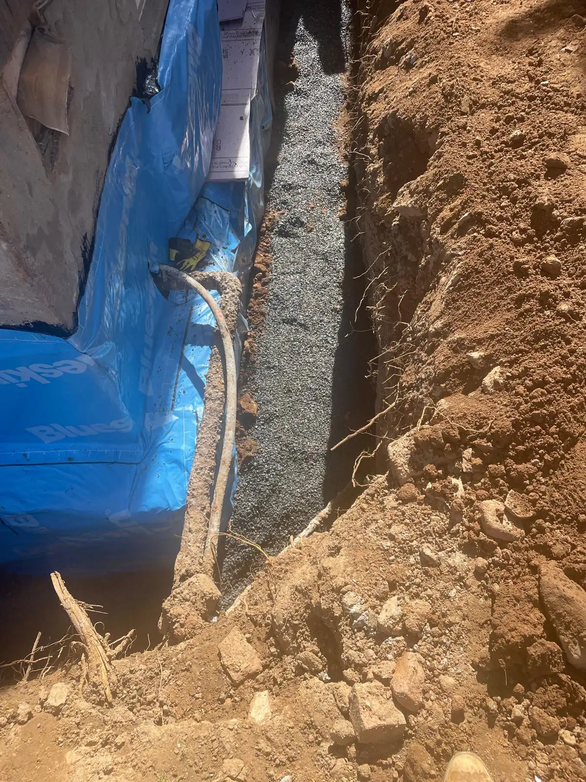 Excavated foundation wall — Stapleton, Staten Island