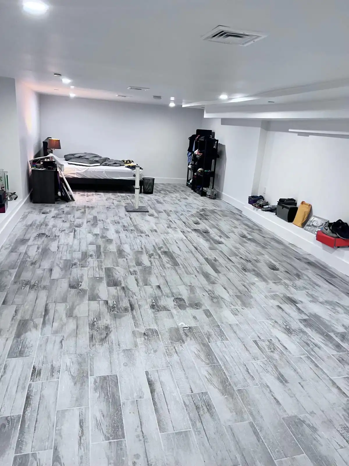 Finished basement walls and flooring — Bedford-Stuyvesant, Brooklyn