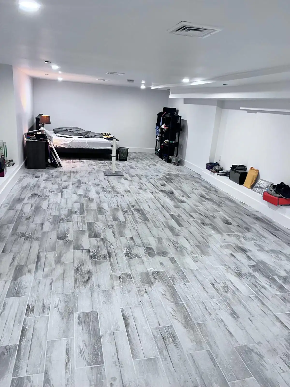 Finished basement walls and flooring — Bedford-Stuyvesant, Brooklyn