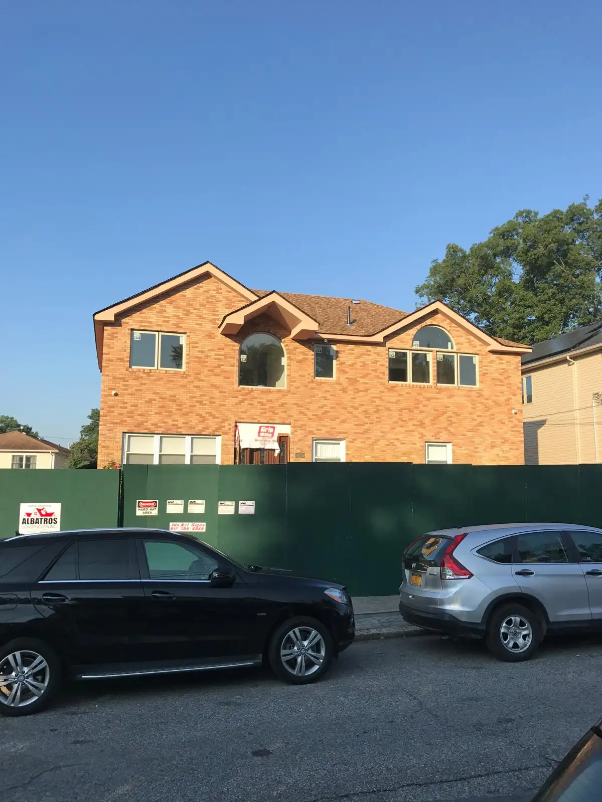 Finished brick facade with gables — Great Kills, Staten Island