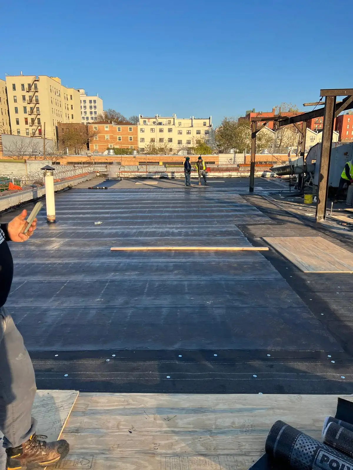 Finished factory roof section — Hunts Point, Bronx