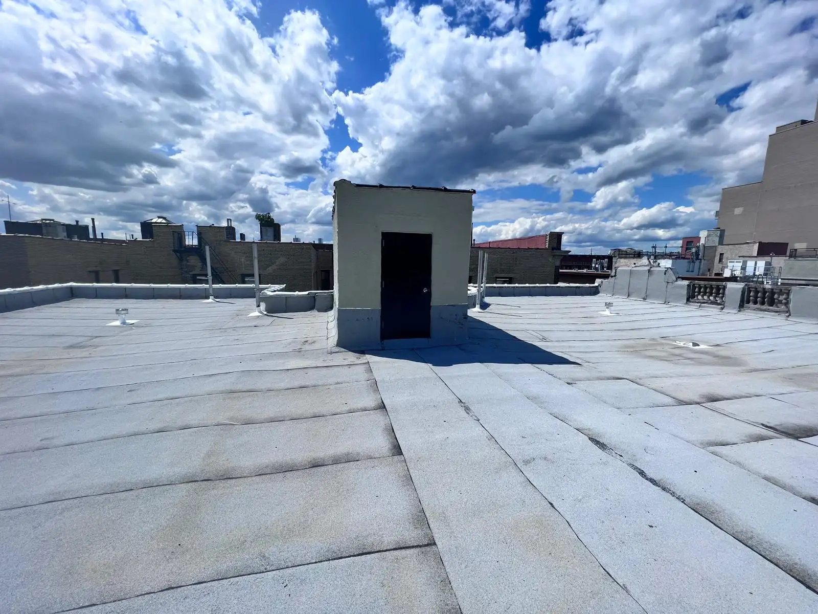 Finished flat roof and bulkhead — Washington Heights, Manhattan