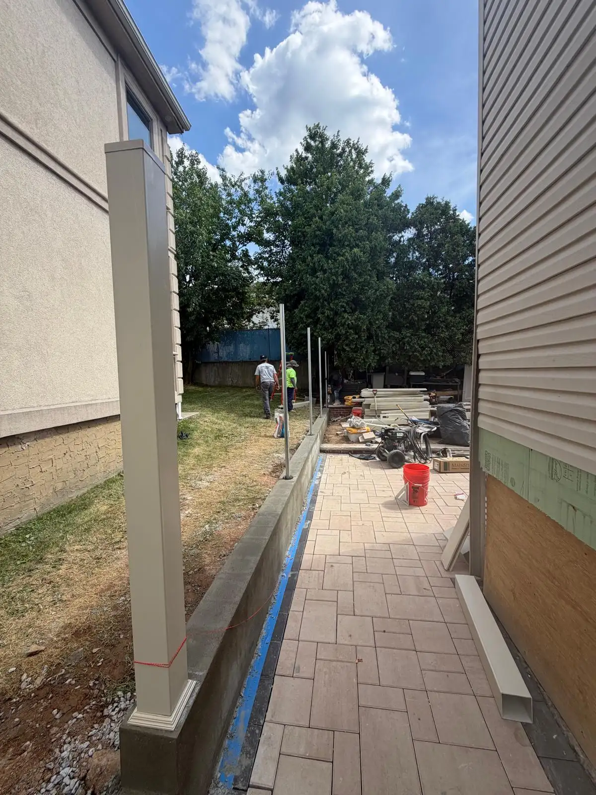 Finished paver side walkway — Emerson Hill, Staten Island