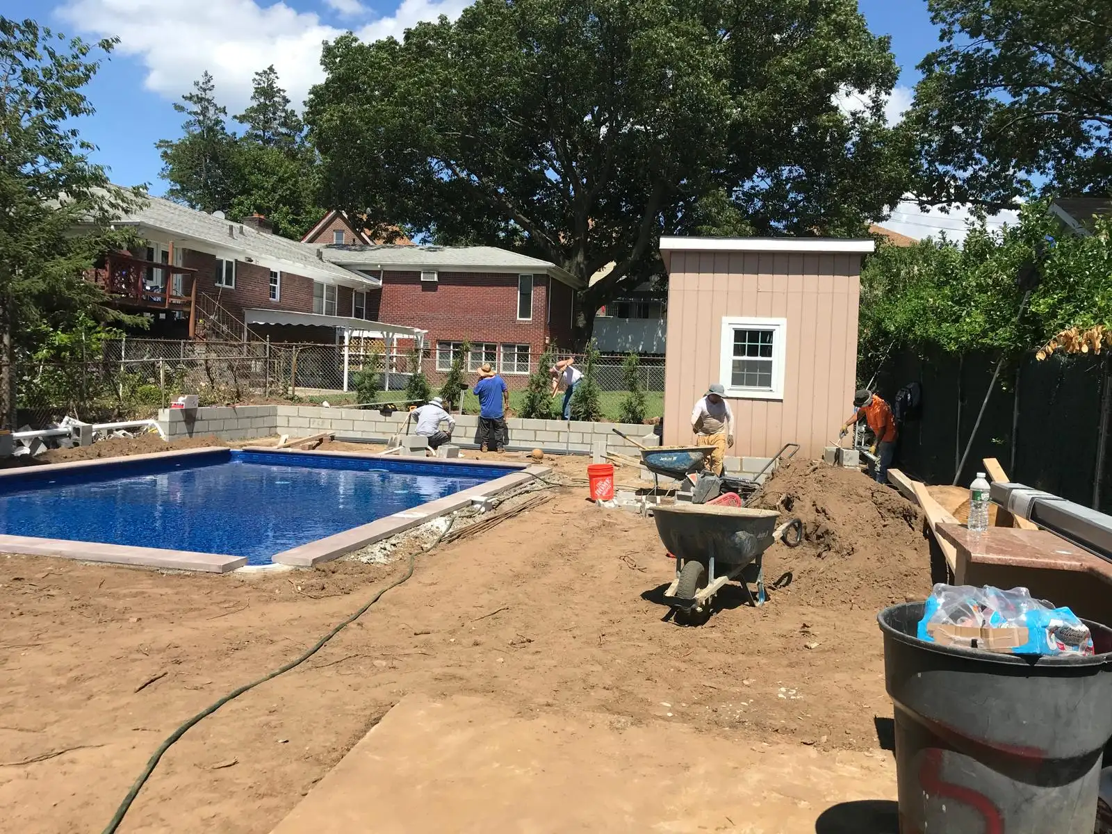 Inground pool excavation and shell — Arrochar, Staten Island