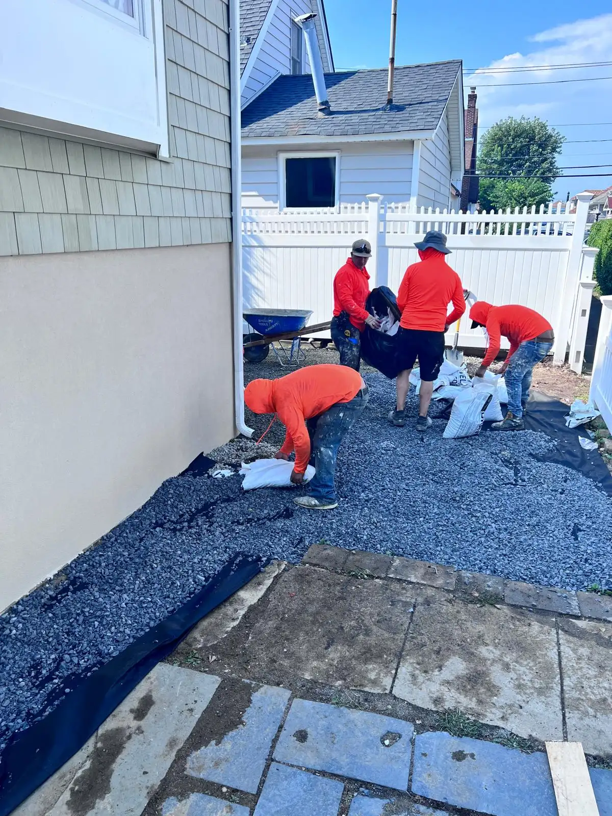 Installing gravel and stone pavers — East Meadow, Long Island