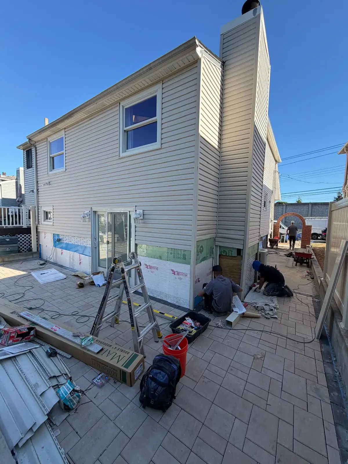 Lower wall waterproofing and siding repair — Emerson Hill, Staten Island