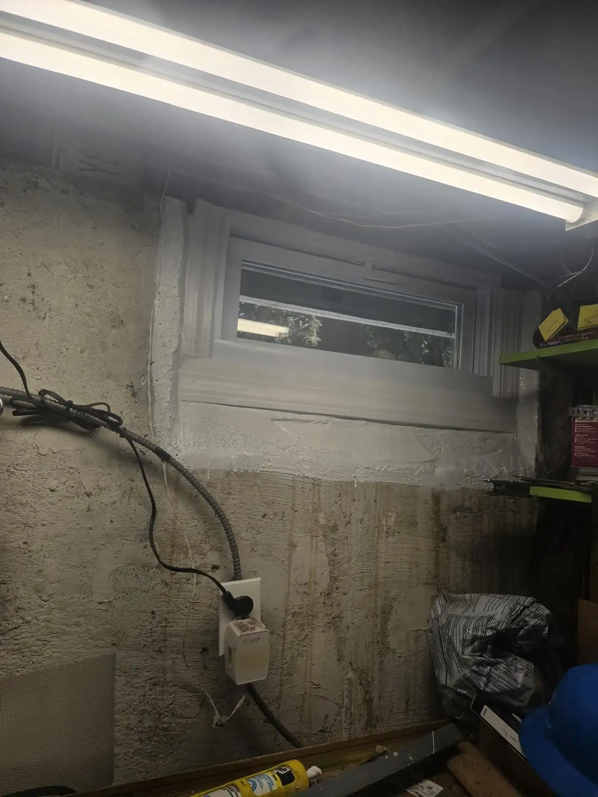 New basement window and reframed opening — Eltingville, Staten Island