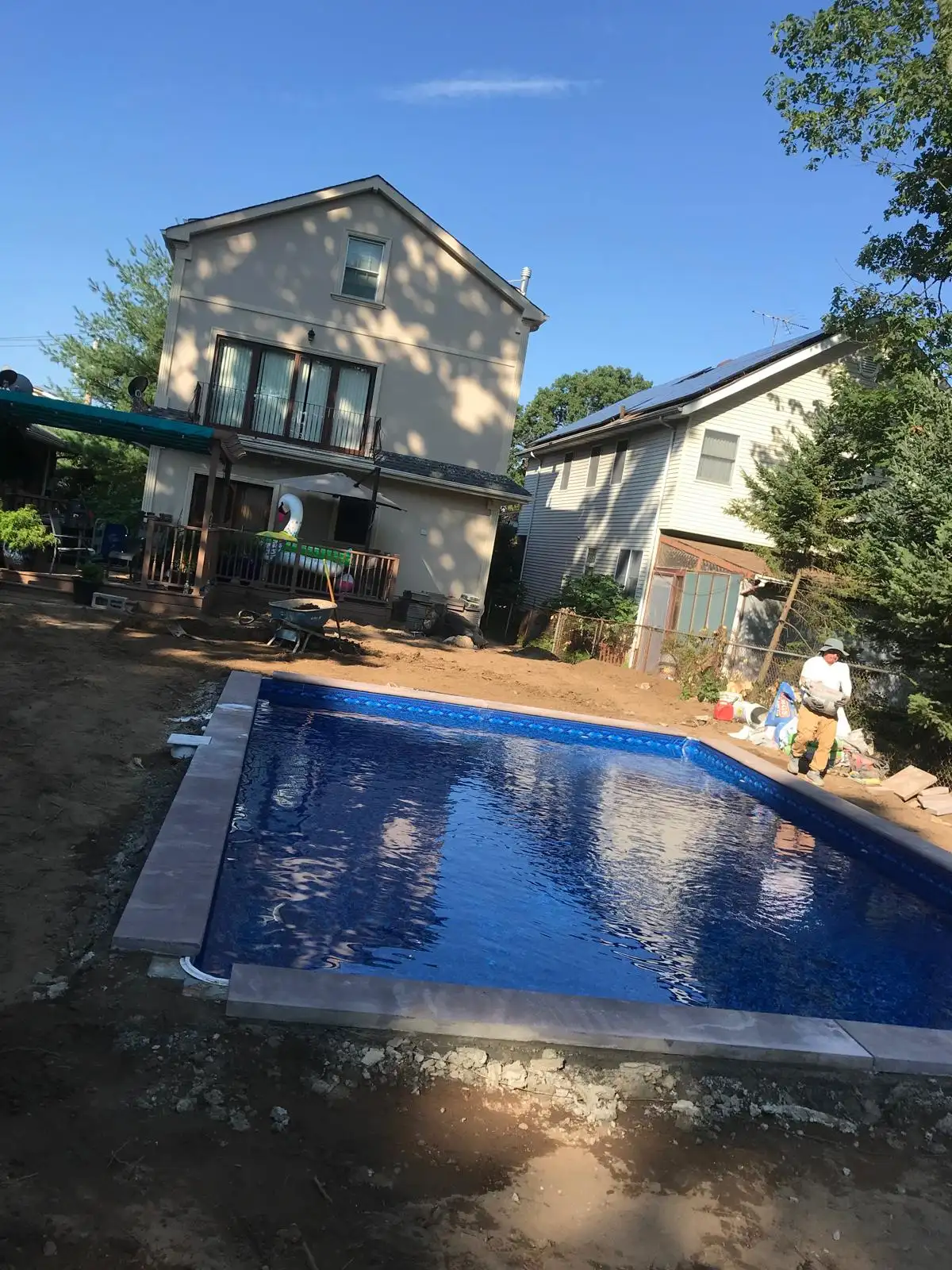 New inground pool and house — Arrochar, Staten Island