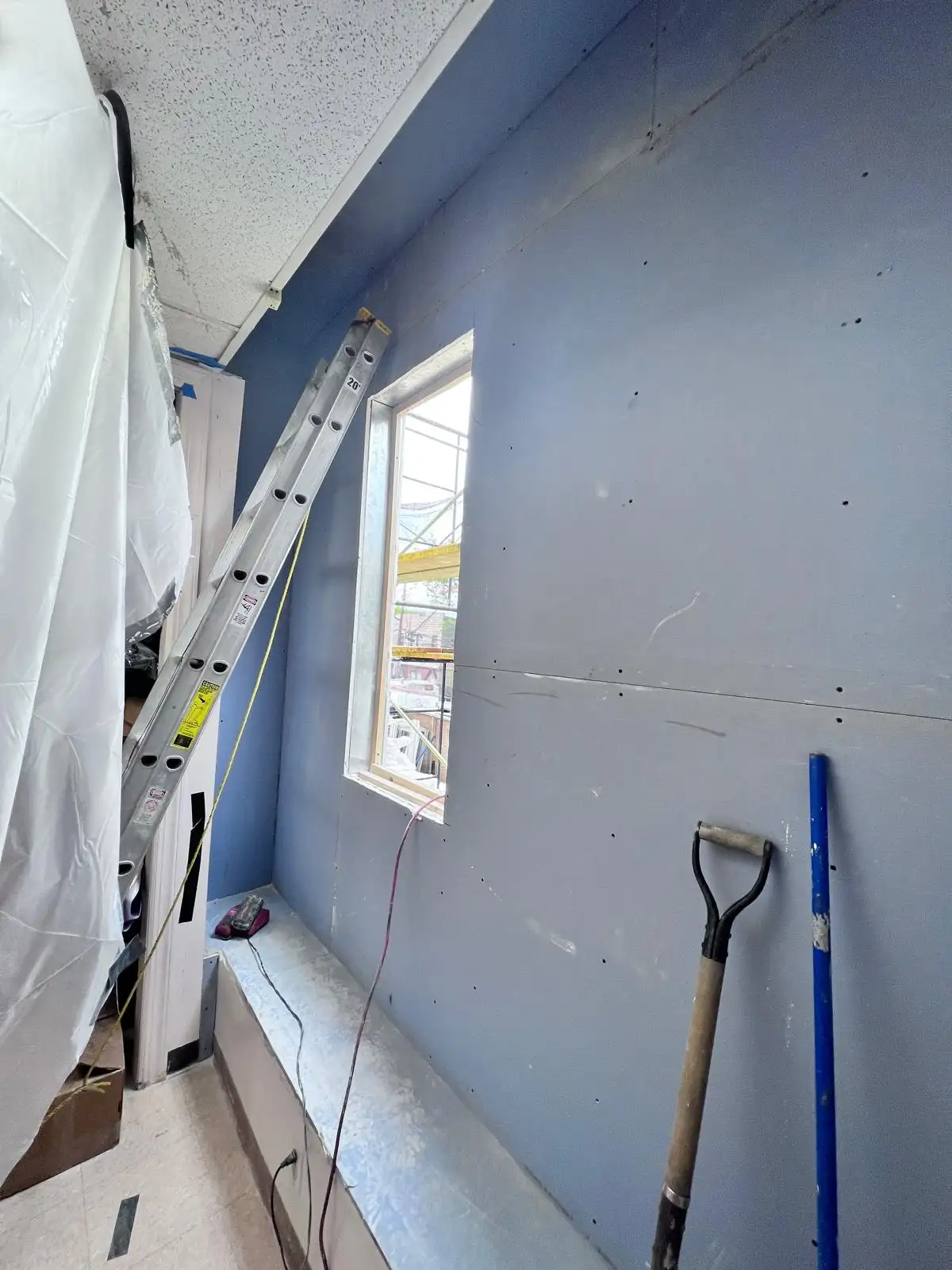 New interior sheetrock — Crown Heights, Brooklyn