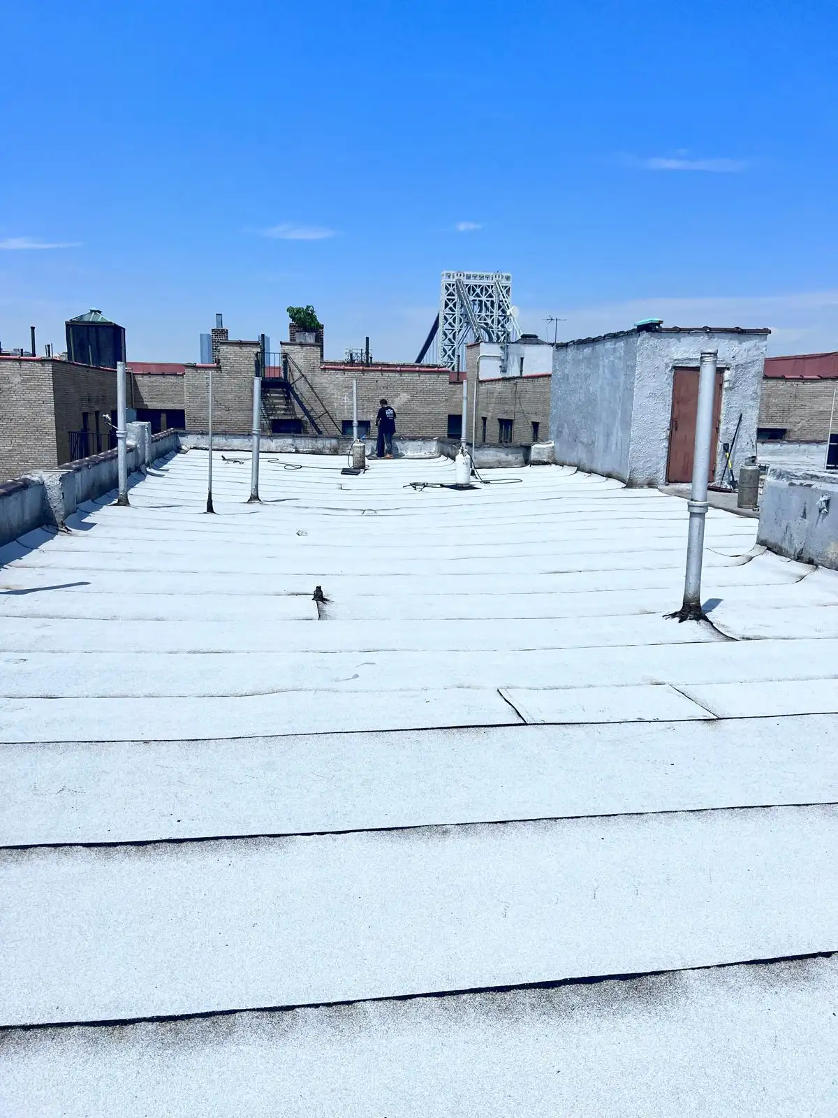 New roof with bulkhead and vents — Washington Heights, Manhattan