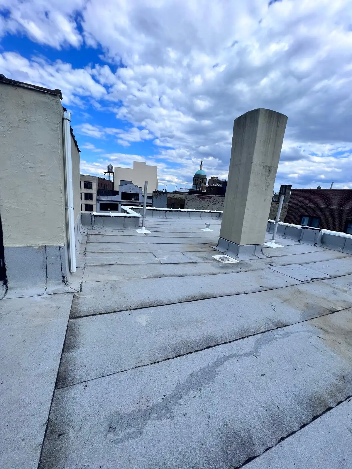 New SBS roof with bulkhead and vent — Washington Heights, Manhattan