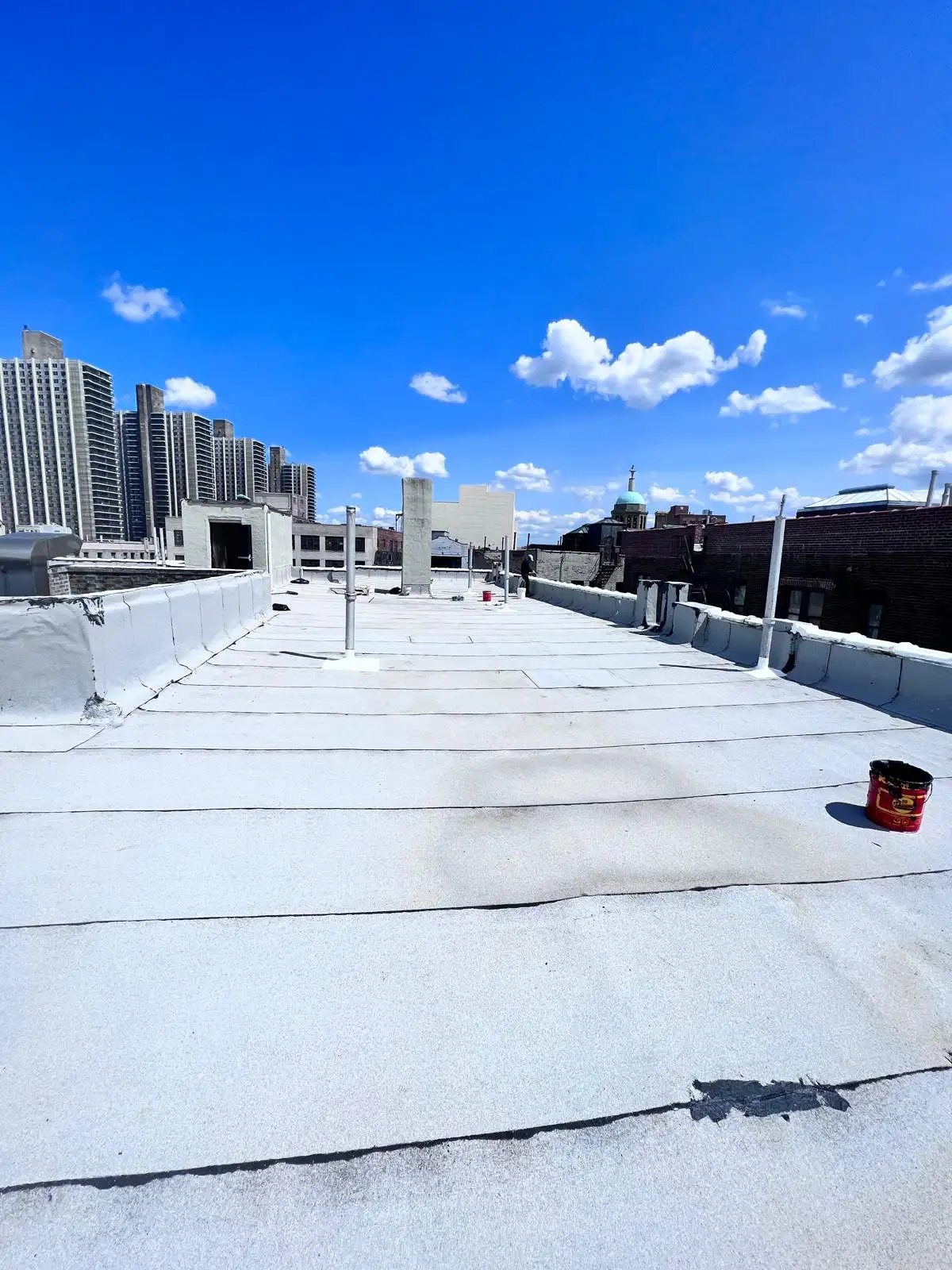 New SBS roof with city view — Washington Heights, Manhattan