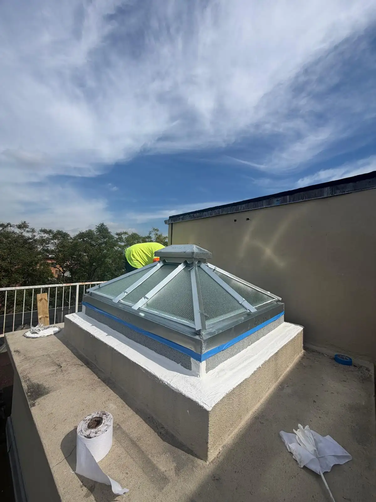 New skylight with waterproofed curb — South Slope, Brooklyn