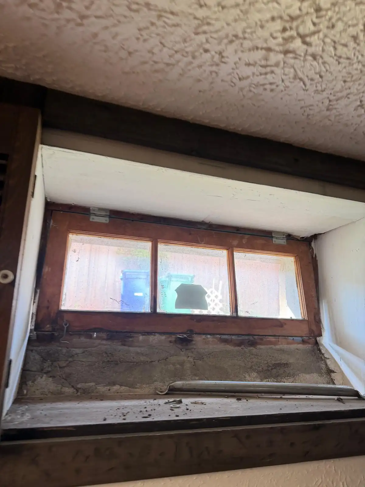 Old basement window before replacement — Eltingville, Staten Island