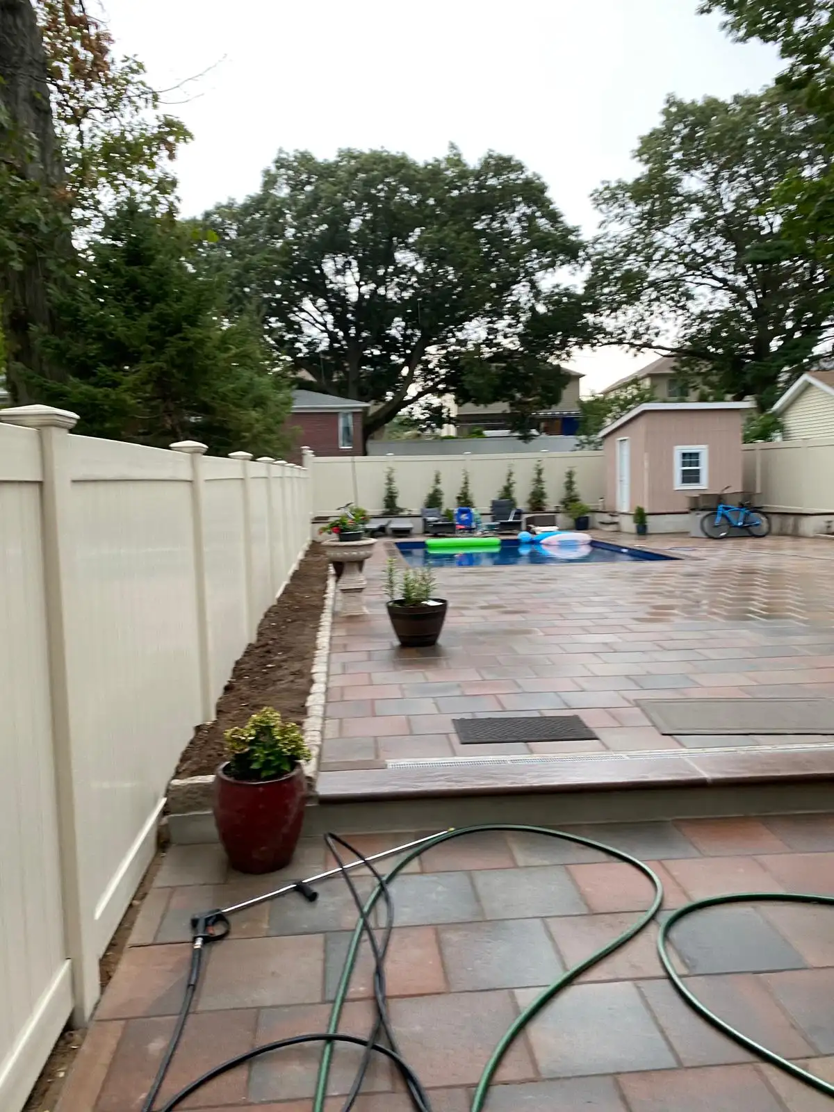 Pavers and privacy fence — Arrochar, Staten Island
