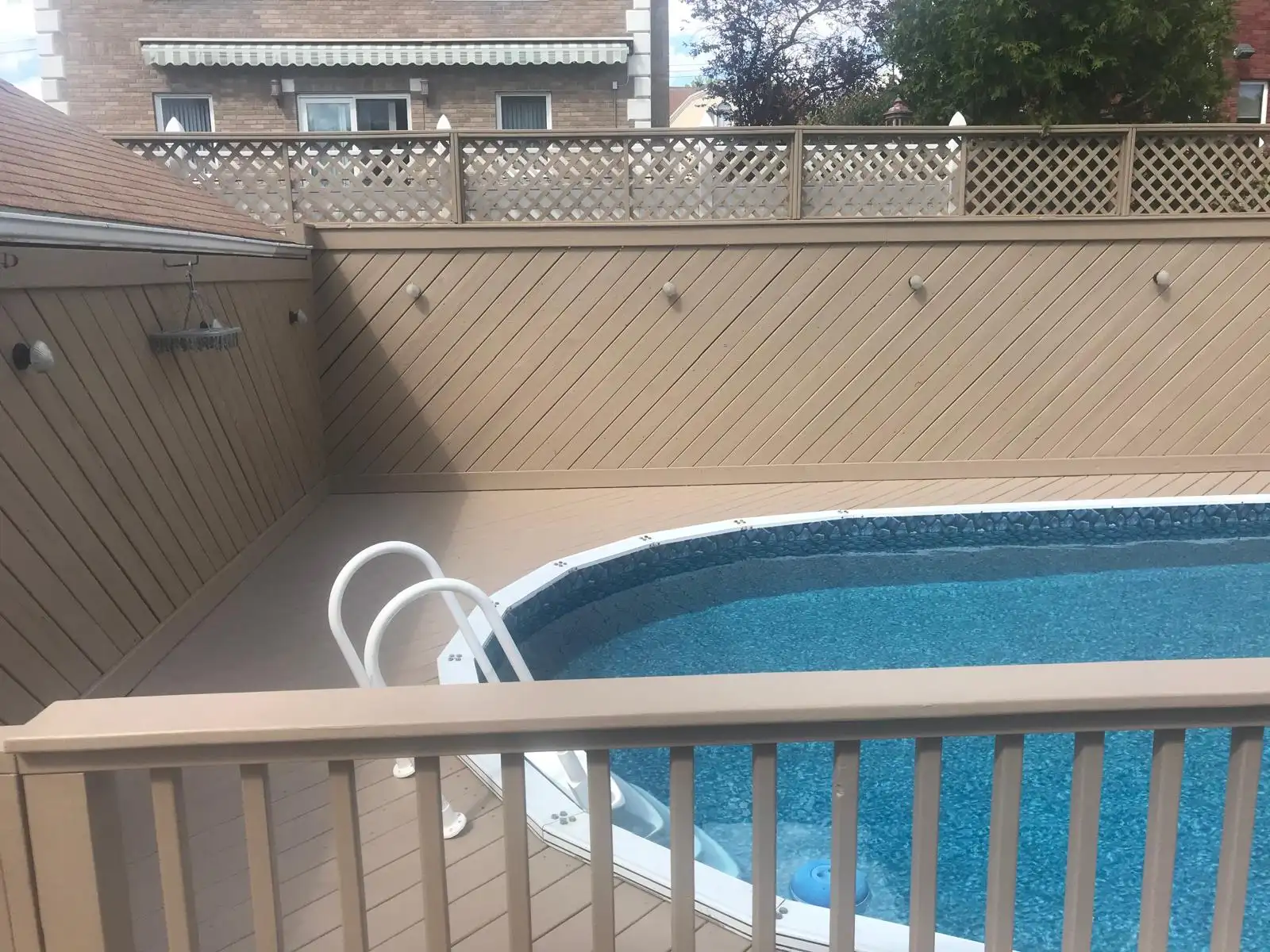 Pool access gate and railing — Dyker Heights, Brooklyn