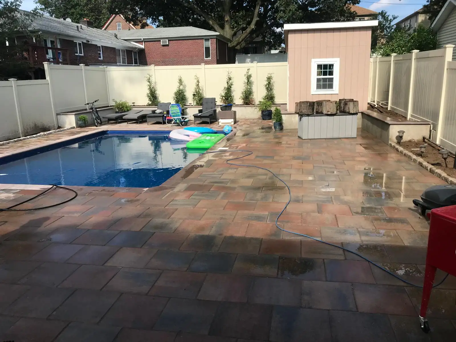 Pool and paver patio — Arrochar, Staten Island