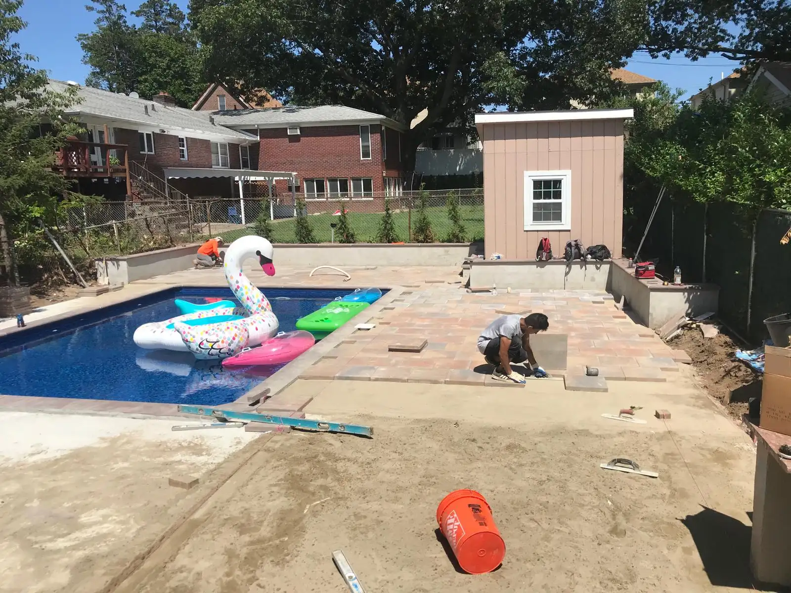 Pool coping and paver work — Arrochar, Staten Island