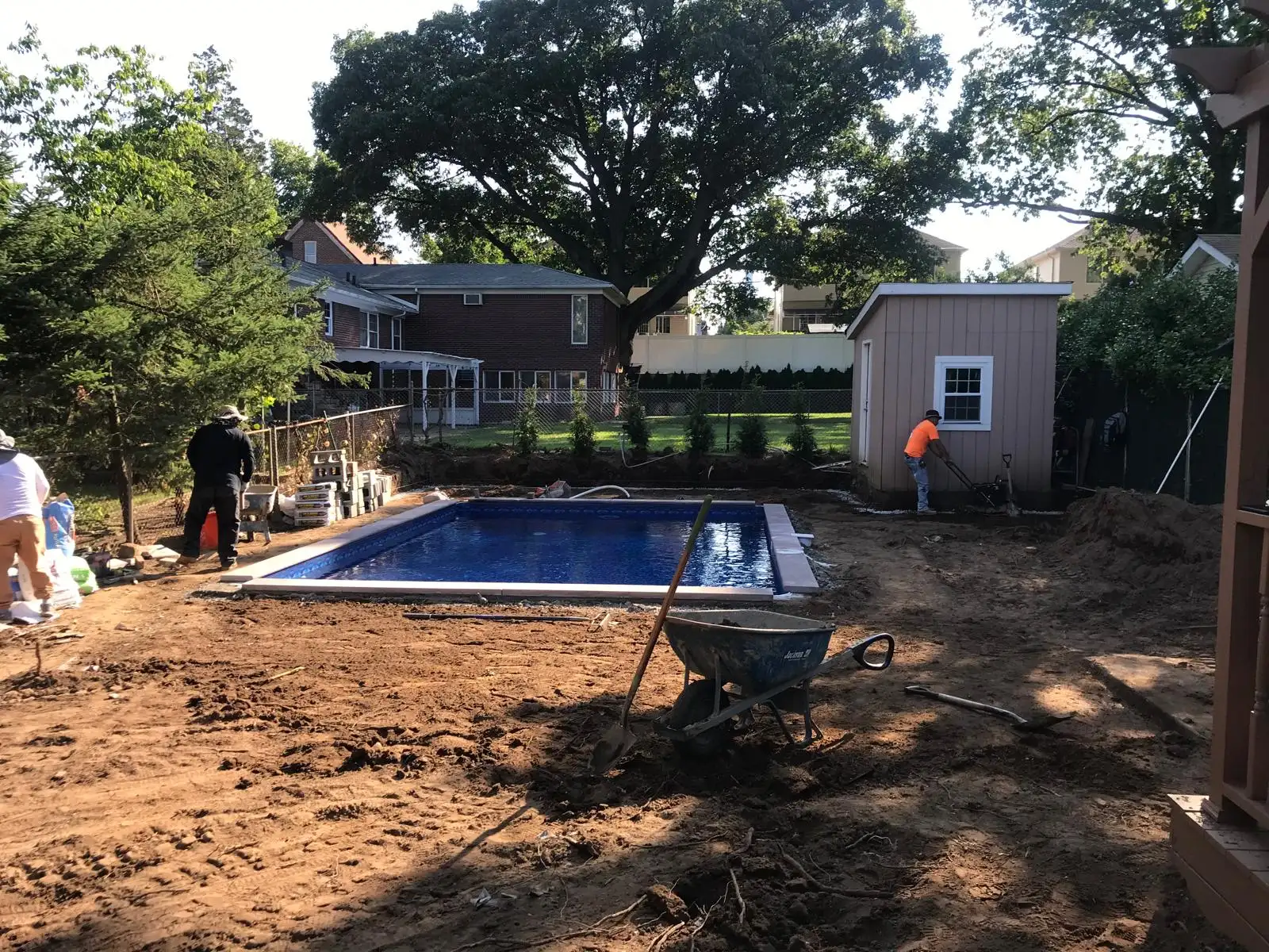 Pool site grading — Arrochar, Staten Island