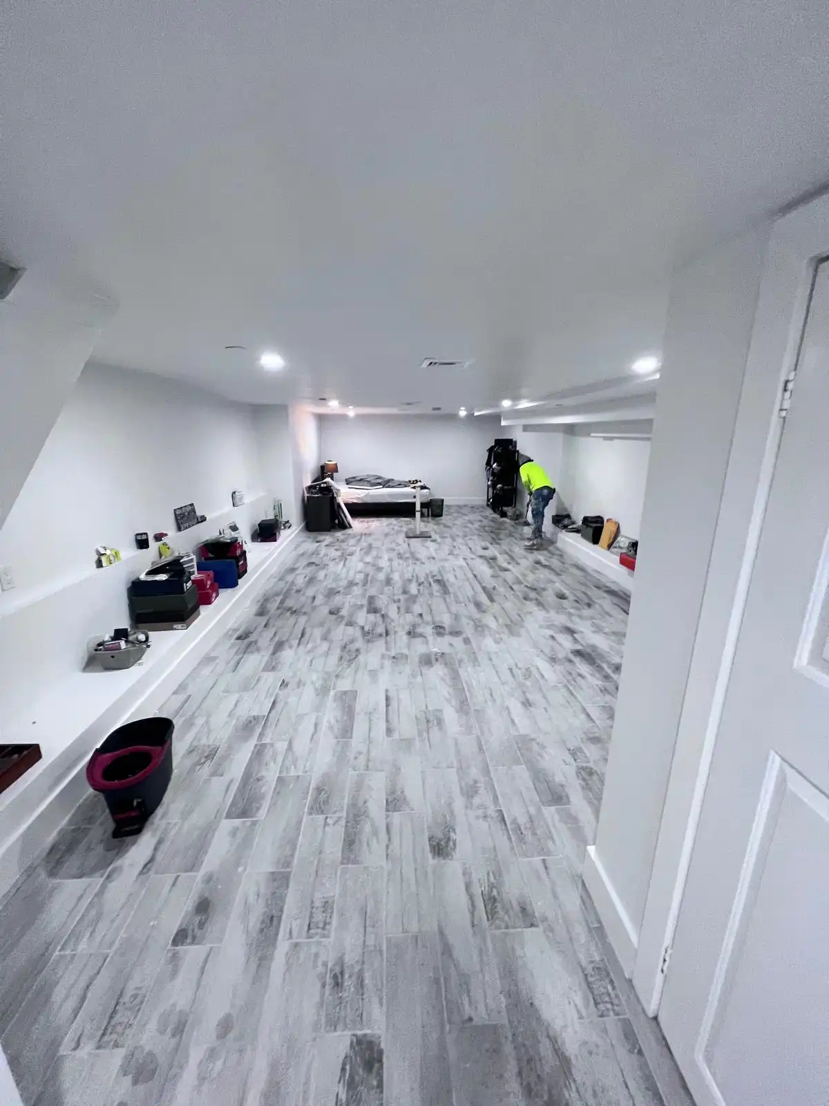 Refinished basement walls — Bedford-Stuyvesant, Brooklyn