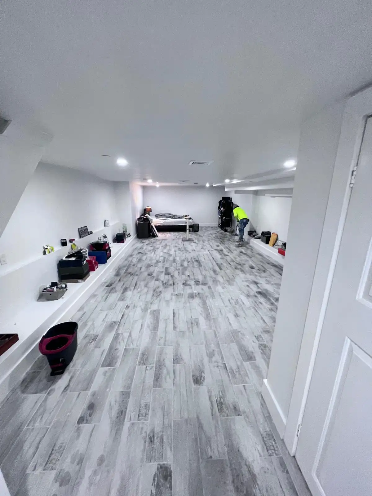 Refinished basement walls — Bedford-Stuyvesant, Brooklyn