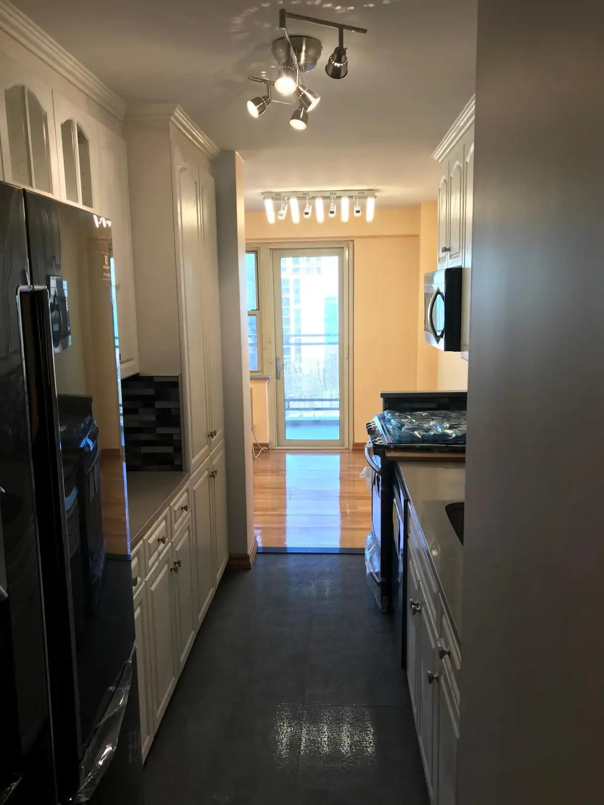 Renovated galley kitchen — Brighton Beach, Brooklyn