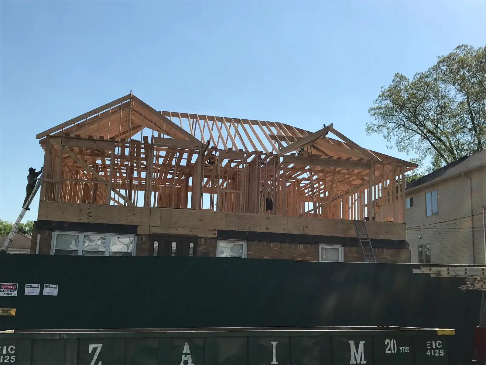 Roof framing for new gables — Great Kills, Staten Island