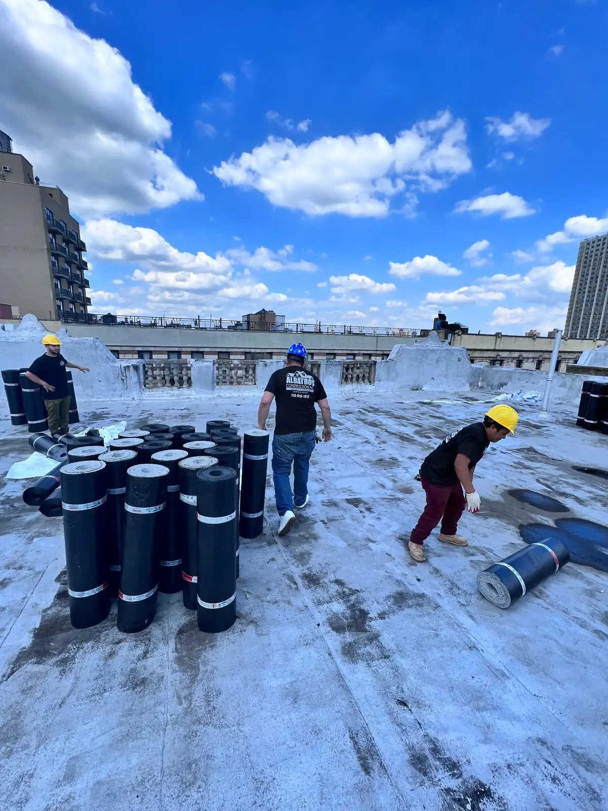 SBS roof rolls and crew — Washington Heights, Manhattan