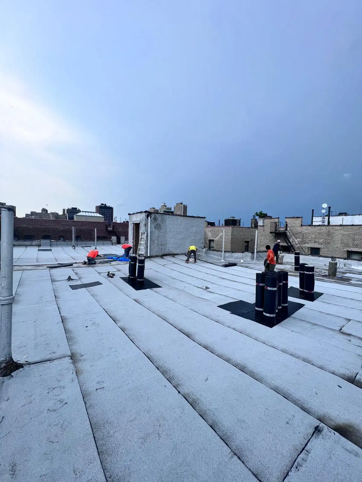 SBS roof with new vents — Washington Heights, Manhattan