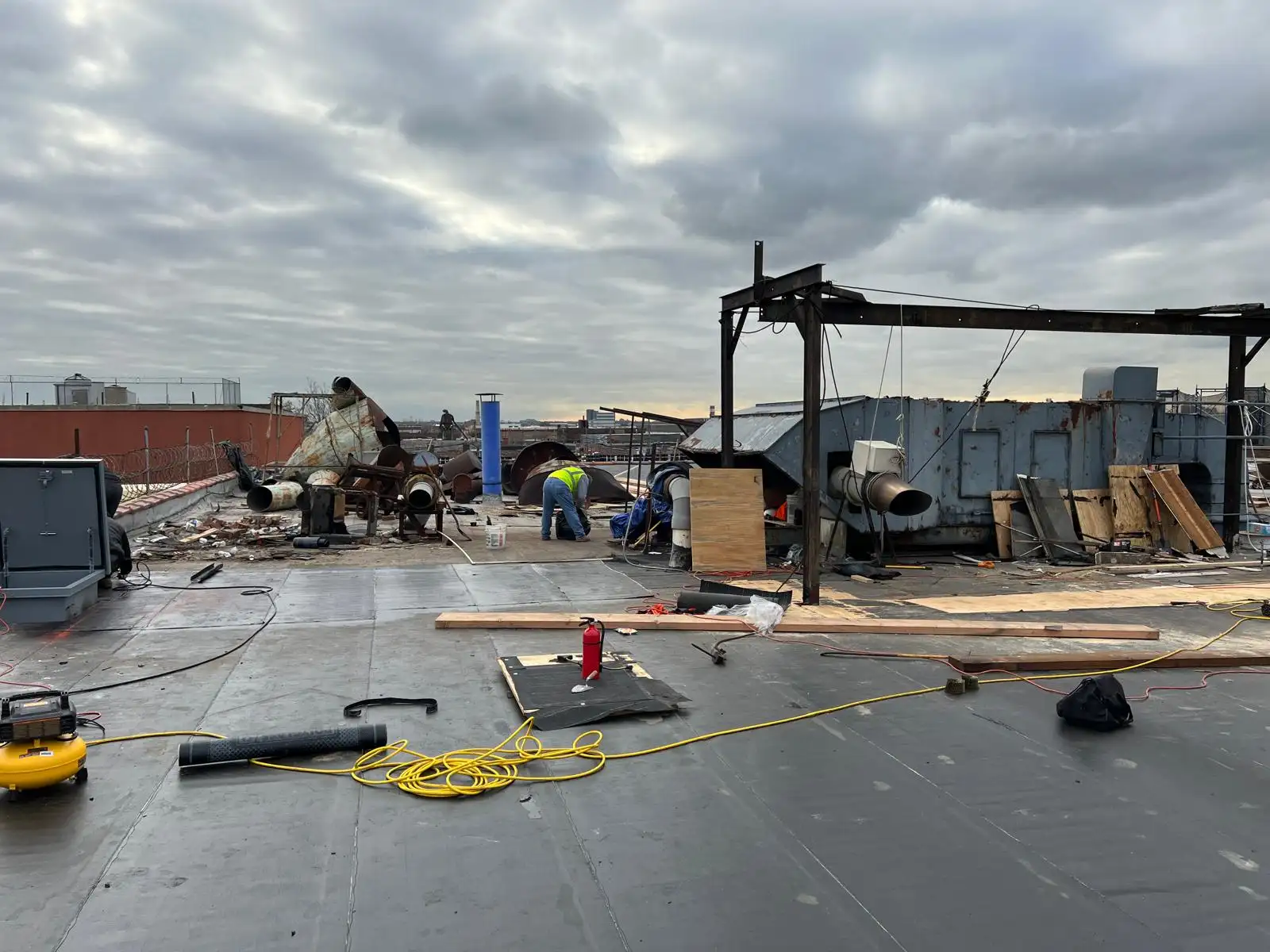 SBS roofing work on factory — Hunts Point, Bronx