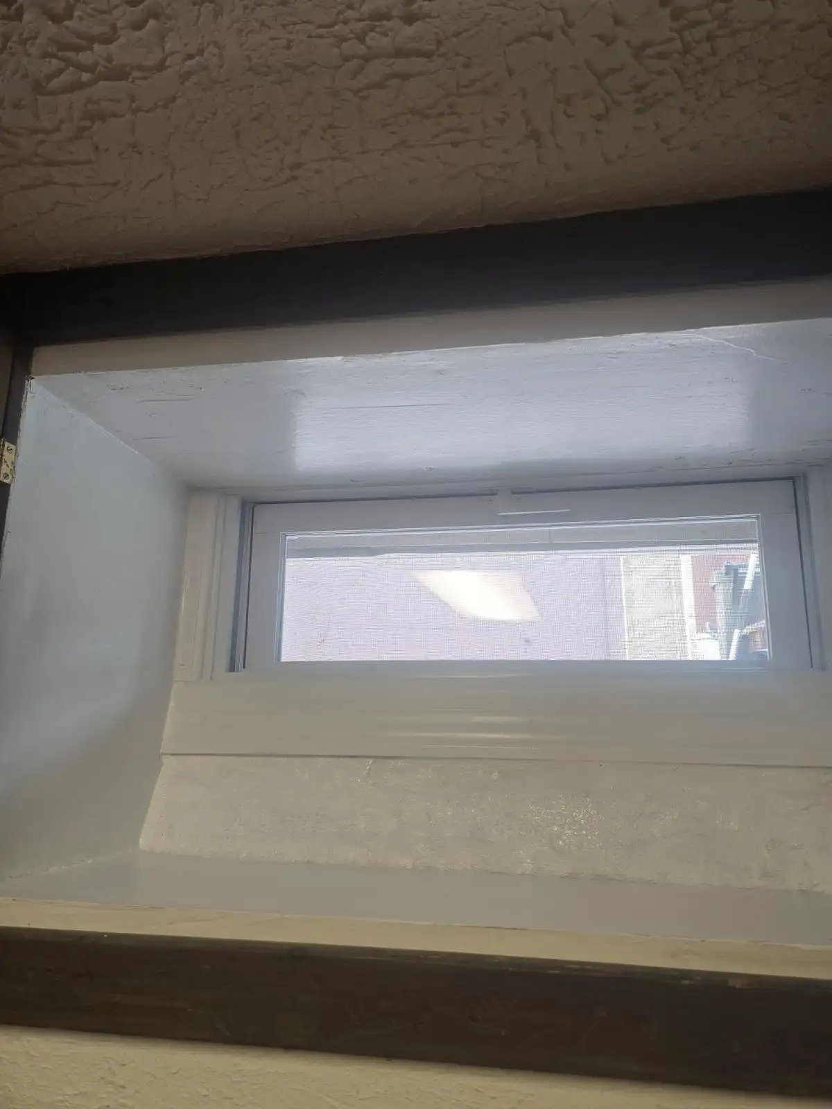 Sealed basement window opening — Eltingville, Staten Island