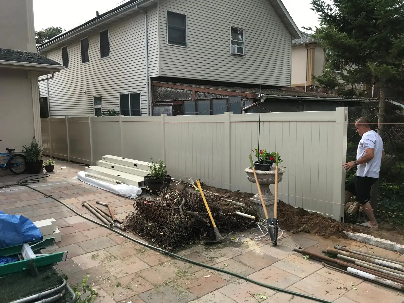 Side yard paver prep — Arrochar, Staten Island