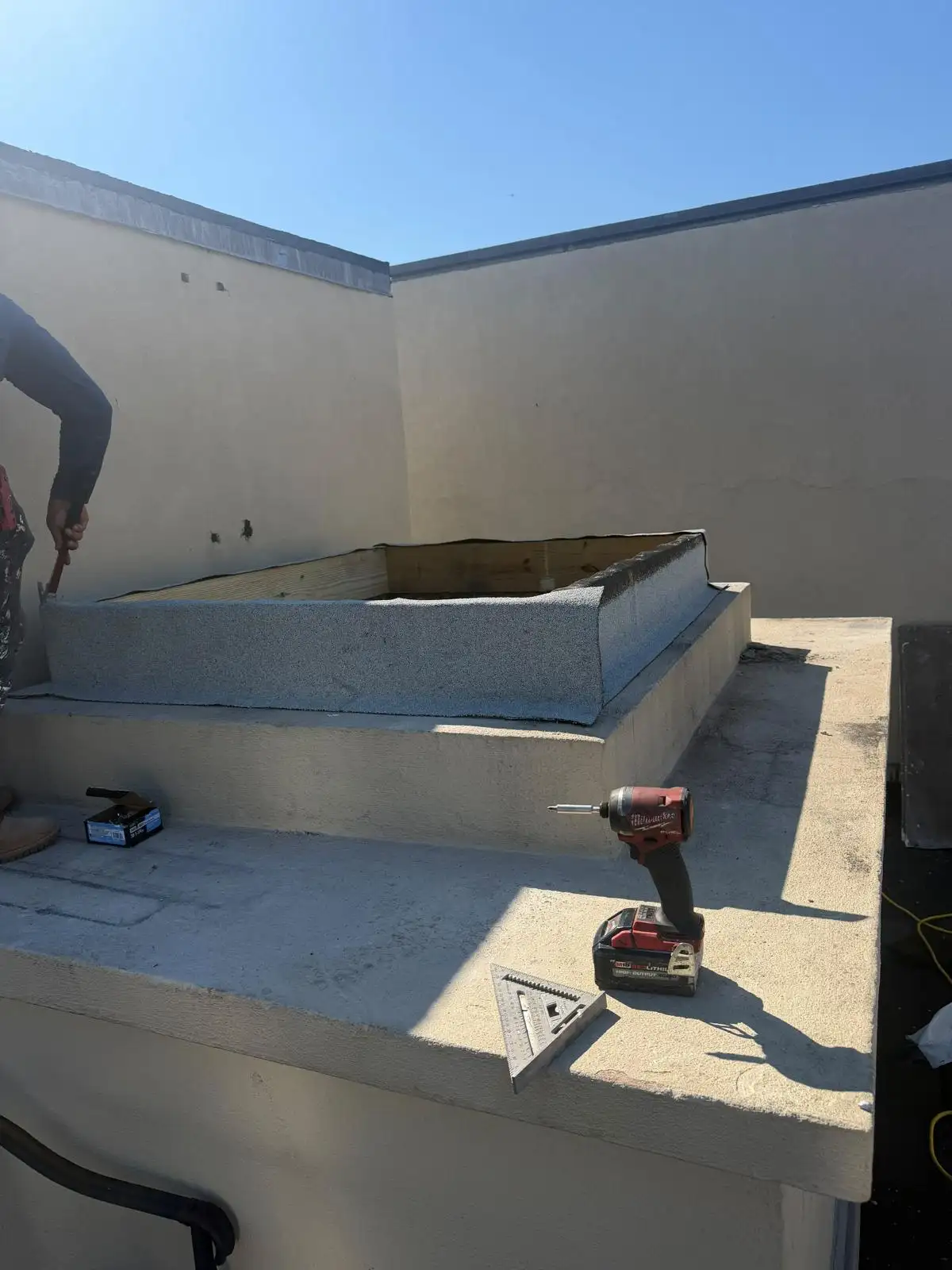 Skylight curb before glass install — South Slope, Brooklyn