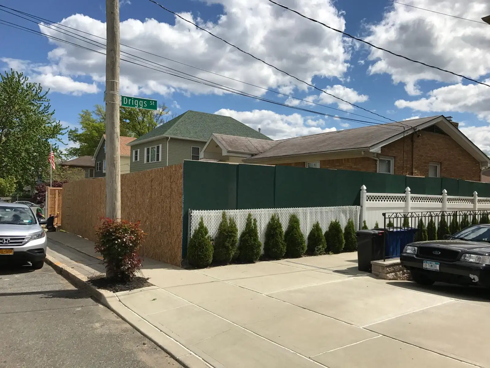 Street view of addition with fence — Great Kills, Staten Island