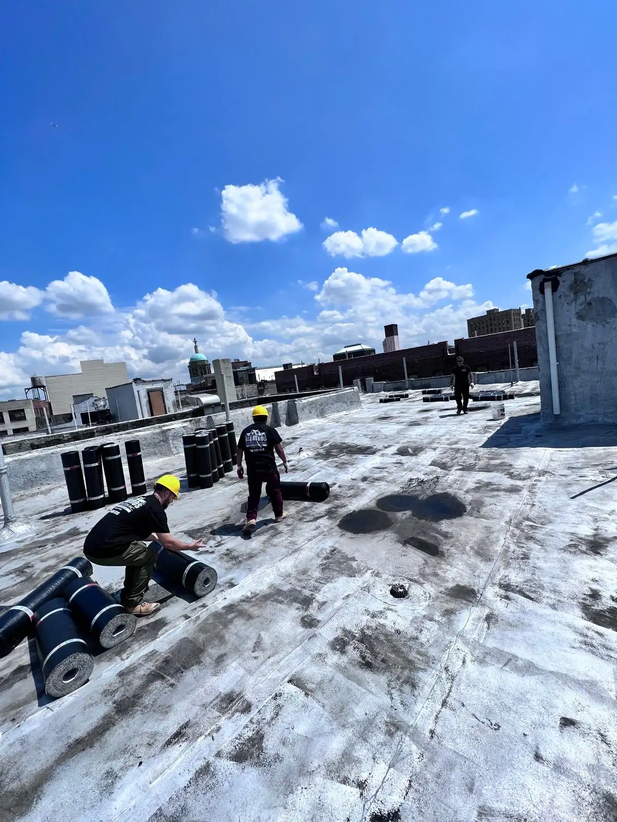 Tear-off of old flat roof — Washington Heights, Manhattan