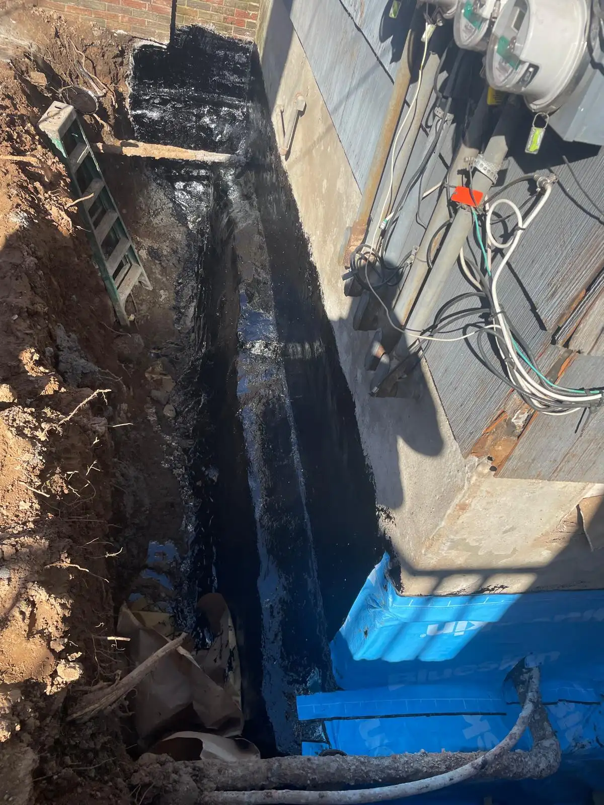 Waterproofed footing connection — Stapleton, Staten Island